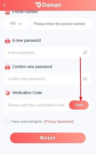 tap Send button